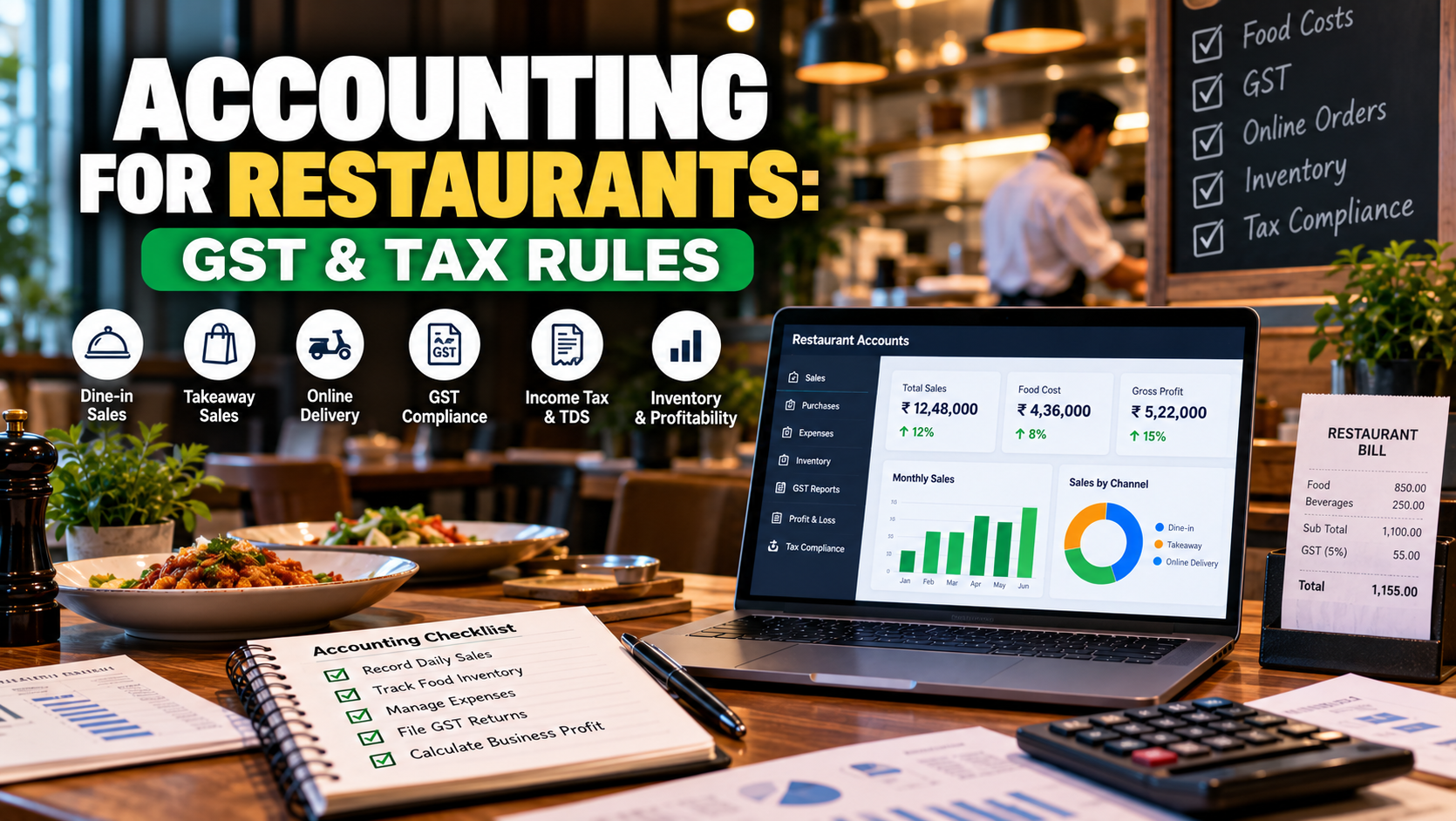 Accounting for Restaurants: GST & Tax Rules in India